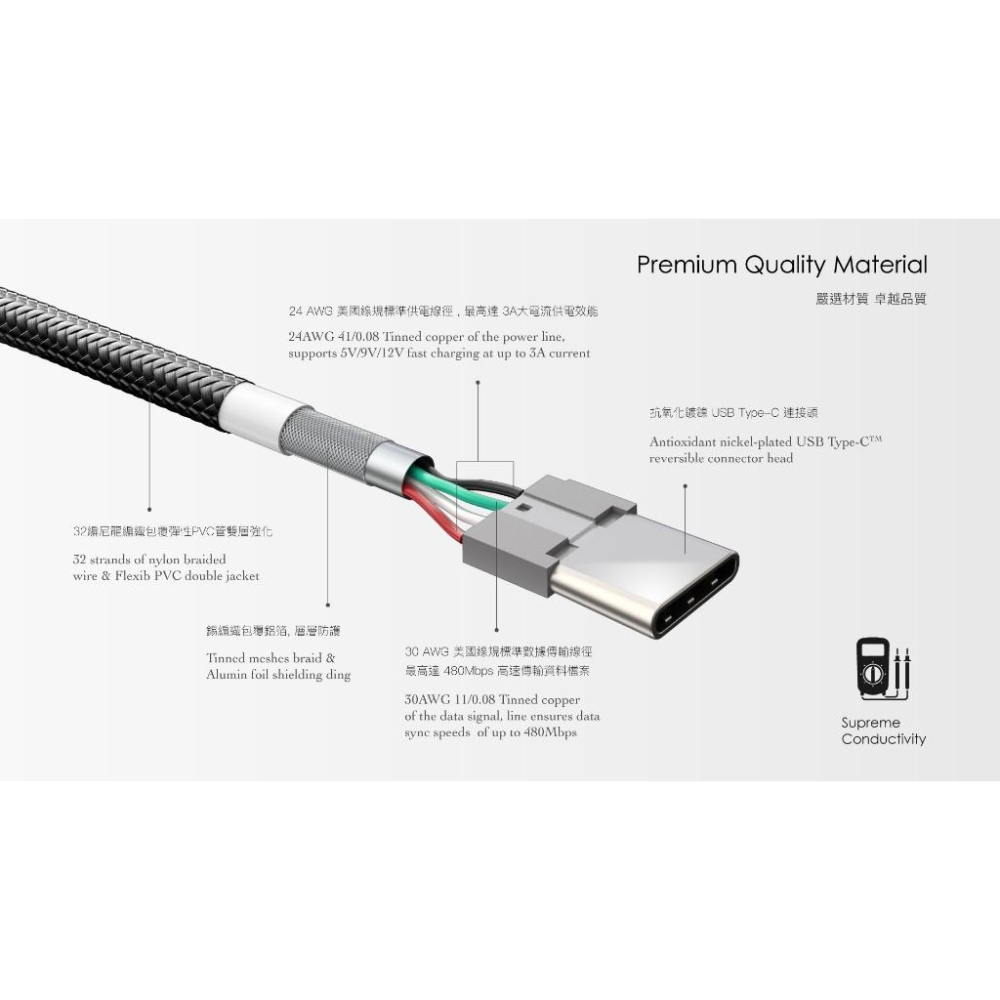 ONPRO UC-TCM12M  Type-C 充電線 手機 傳輸 線 充電傳輸線 金屬質感【1.2M】-細節圖3