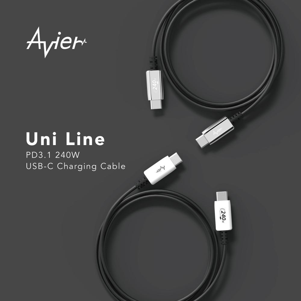 Avier Uni Line PD3.1 240W USB-C 充電線 線 手機 傳輸 充電傳輸線 【1.2M/2M】-細節圖3