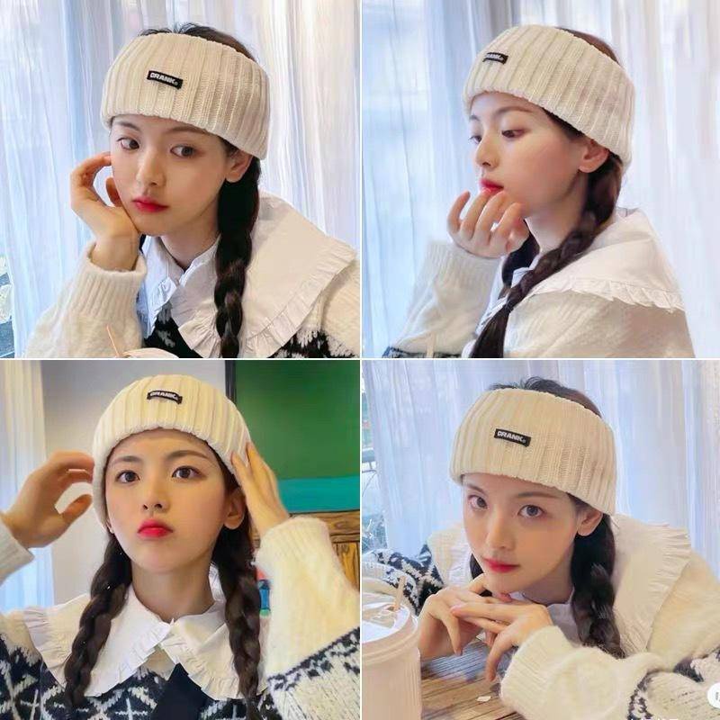 MDMS⭐楊超越同款/日常百搭/多色可選/韓國/字母/網紅/寬邊/洗臉/彈性針織/運動/頭飾/頭套/束髮帶/A001-細節圖4