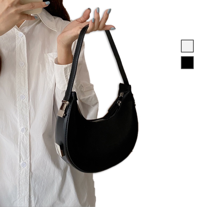 MDMS⭐月牙包/小廢包/網紅包/小眾設計/手提包/韓國/ins風/辣妹包/腋下包/金屬扣/小圓包/女包/小包B825-細節圖2