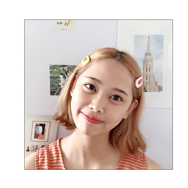 MDMS⭐馬卡龍色系/日韓系/甜美/磨砂夾/少女心/BB夾/劉海夾/簡約/邊夾/一字夾/髮飾類/霧面髮夾/A058-細節圖2