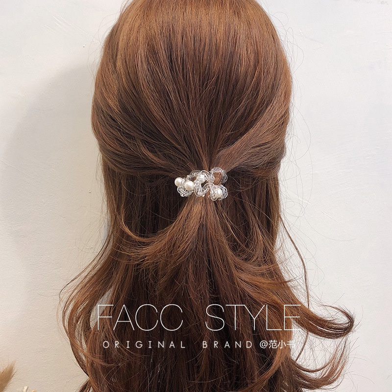 MDMS⭐現貨/韓式/電線/線髮圈/打底髮圈/皮筋/綁髮圈/髮飾類/橡皮筋髮圈/珍珠/不傷髮/不壓髮/髮束/A028-細節圖2