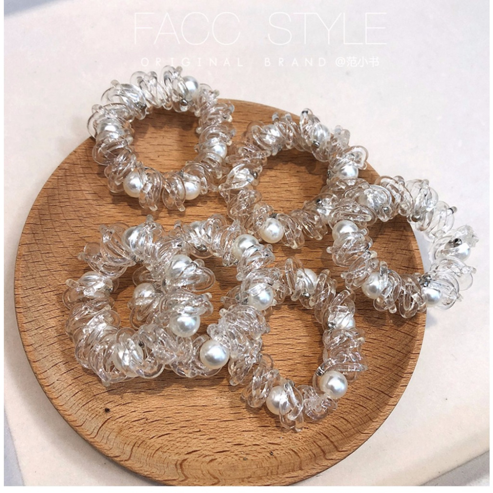 MDMS⭐現貨/韓式/電線/線髮圈/打底髮圈/皮筋/綁髮圈/髮飾類/橡皮筋髮圈/珍珠/不傷髮/不壓髮/髮束/A028-細節圖7