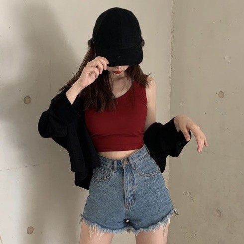 MDMS⭐現貨/基本款/短款/內搭/性感/打底/露臍/小吊帶/背心/修身/圓領/素色/無袖背心/貼身/夏季上衣E051-細節圖8