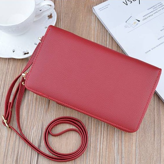 MDMS⭐大容量/荔枝紋/豎款/拉鍊/錢包/手機包/手拿包/斜跨包/長夾/小包包/手機錢包/手機零錢包/B525-細節圖7