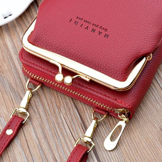 MDMS⭐大容量/荔枝紋/豎款/拉鍊/錢包/手機包/手拿包/斜跨包/長夾/小包包/手機錢包/手機零錢包/B525-細節圖8