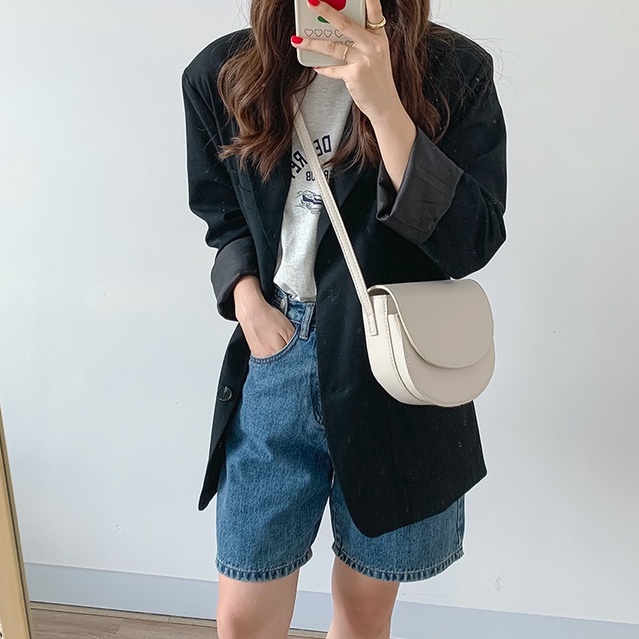 MDMS⭐現貨/側背包/韓系/復古/小廢包/肩背包/斜背包/女包/半圓包/馬鞍包/側背包女/百搭/迷你包/小包/B146-細節圖4