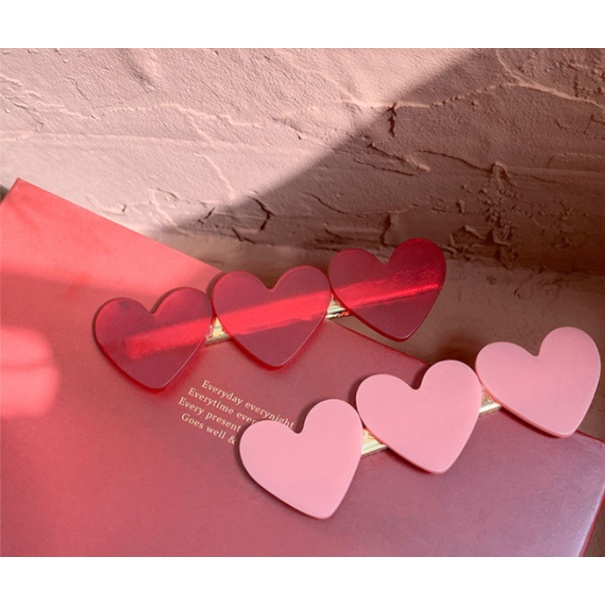 MDMS⭐韓國/雙色//愛心/少女/甜美/瀏海夾頭飾/配件/時尚/可愛百搭/造型/側邊邊夾/流行髮夾/夾子 A022-細節圖7