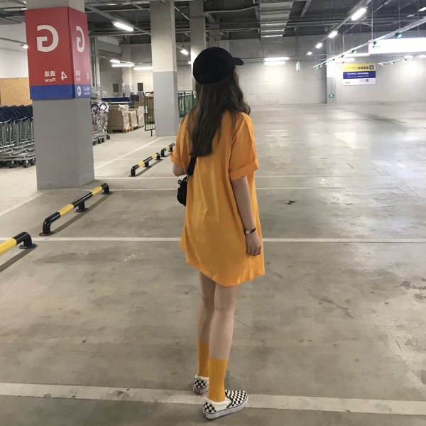 MDMS⭐上裝/6色/糖果色/T恤/學院風/Oversize/長版T/亮色系/韓國/基礎款/寬鬆/休閒/短袖E308-細節圖8