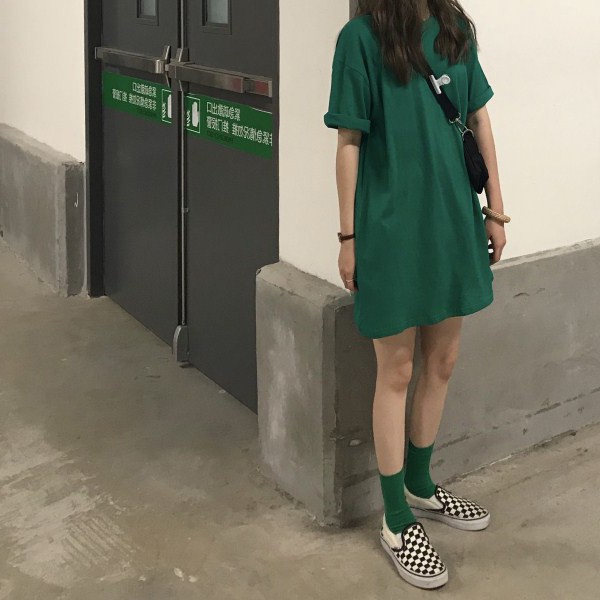 MDMS⭐上裝/6色/糖果色/T恤/學院風/Oversize/長版T/亮色系/韓國/基礎款/寬鬆/休閒/短袖E308-細節圖9