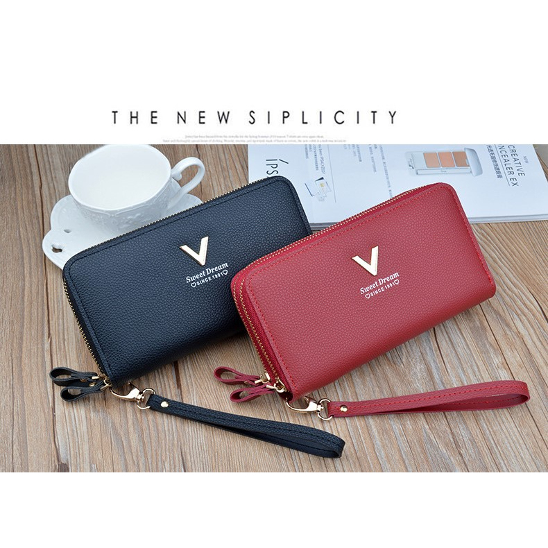 MDMS⭐多色可選/大容量/雙層/雙拉鍊/手拿/長款/錢包/長夾/荔枝紋/女生長夾/拉鍊長夾/多卡位/長皮夾/B617-細節圖2