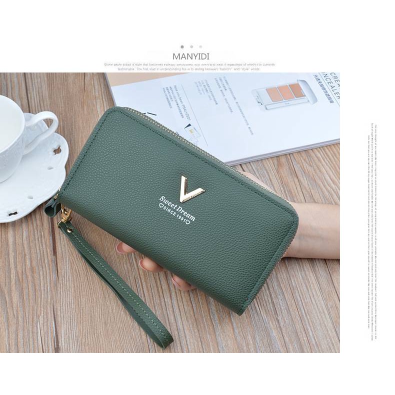 MDMS⭐多色可選/大容量/雙層/雙拉鍊/手拿/長款/錢包/長夾/荔枝紋/女生長夾/拉鍊長夾/多卡位/長皮夾/B617-細節圖4