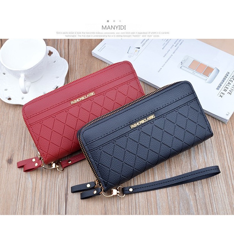 MDMS⭐雙拉鍊/手拿錢包/女士錢包/長款/時尚/大容量/雙層/錢夾/手機小包/B725-細節圖3