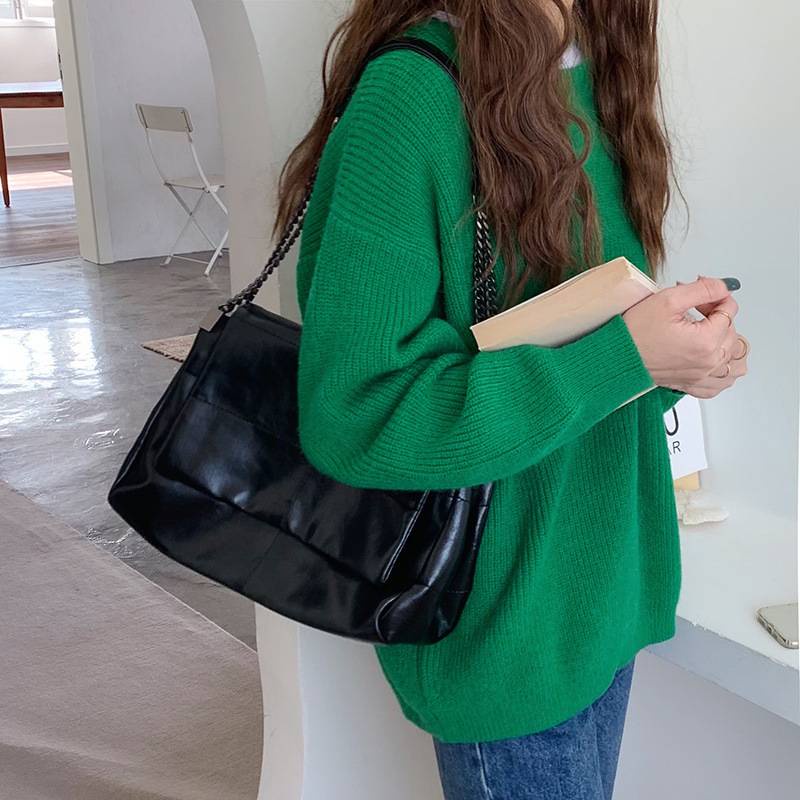 MDMS⭐大容量/百搭/時尚/鏈條包/斜挎包/單肩包/托特包/郵差包/斜背包/腋下包/媽媽包/女包/包包/中包/B604-細節圖4