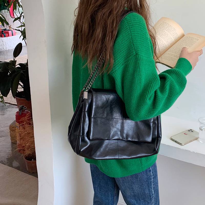 MDMS⭐大容量/百搭/時尚/鏈條包/斜挎包/單肩包/托特包/郵差包/斜背包/腋下包/媽媽包/女包/包包/中包/B604-細節圖7