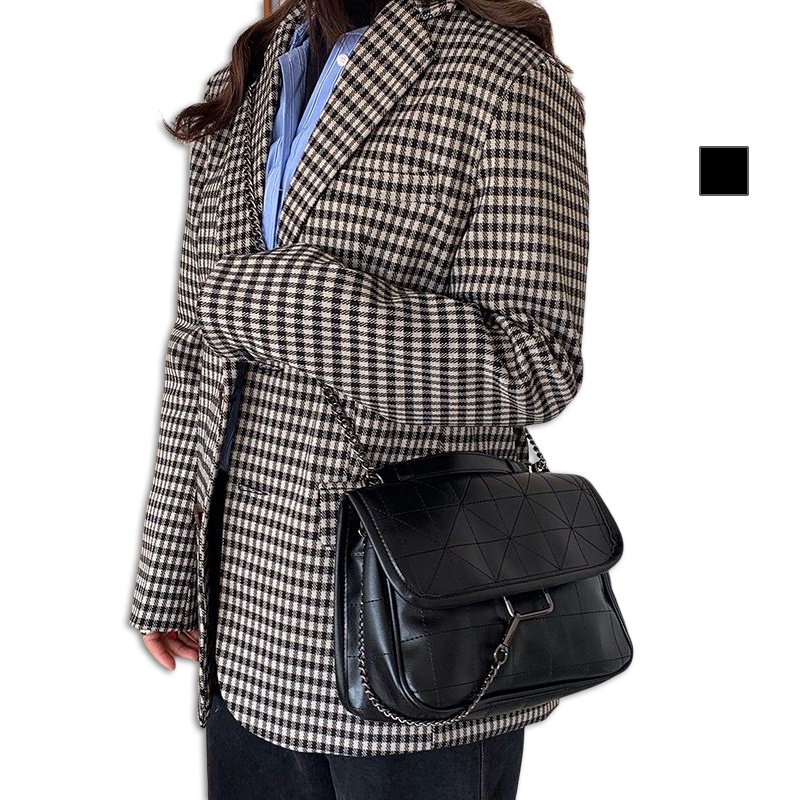 MDMS⭐現貨/復古/單肩包/菱格包/鏈條包/手提包/側背包/斜背包/腋下包/女包/肩背包/鍊條包/韓系/中包/B297-細節圖2