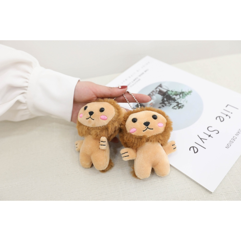 MDMS⭐附鑰匙扣環/可愛/軟萌/絨毛/配件/吊飾/公仔/吊墜/裝飾物/獅子/包包掛件/掛件/百搭可愛/穿搭配件A047-細節圖5