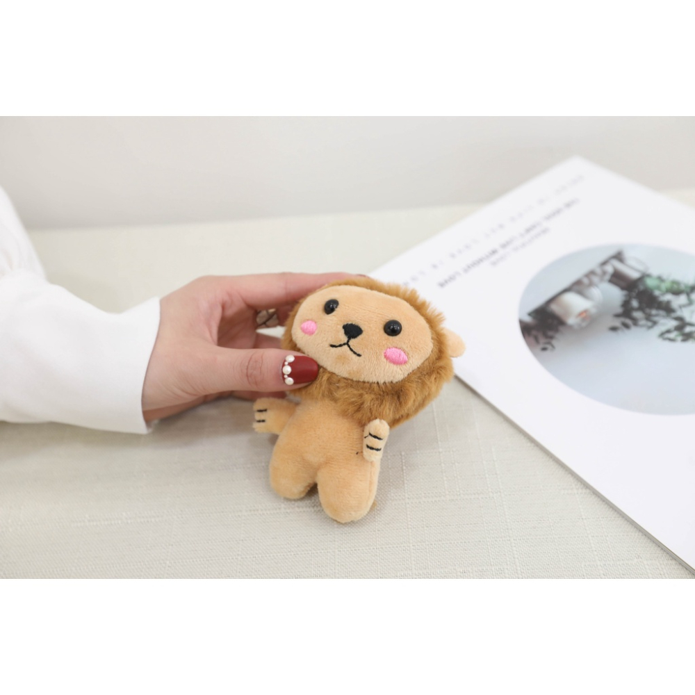 MDMS⭐附鑰匙扣環/可愛/軟萌/絨毛/配件/吊飾/公仔/吊墜/裝飾物/獅子/包包掛件/掛件/百搭可愛/穿搭配件A047-細節圖8