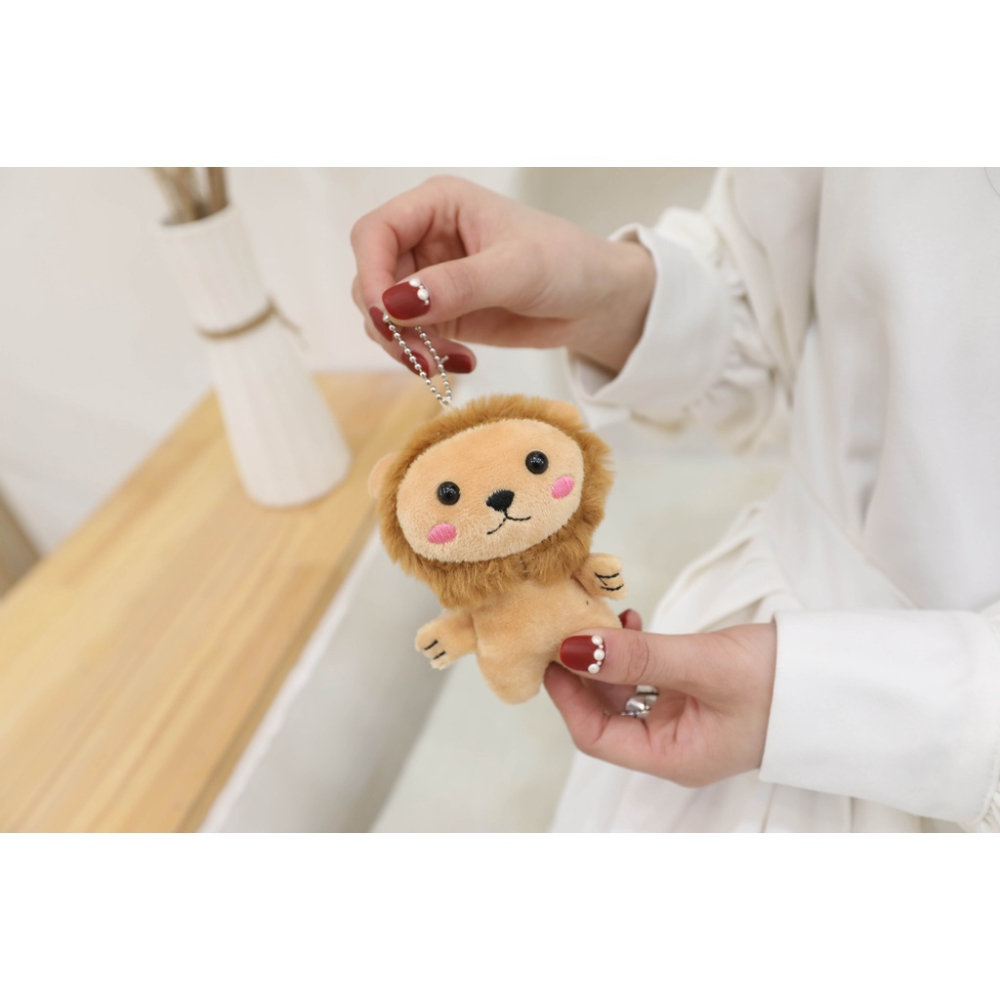 MDMS⭐附鑰匙扣環/可愛/軟萌/絨毛/配件/吊飾/公仔/吊墜/裝飾物/獅子/包包掛件/掛件/百搭可愛/穿搭配件A047-細節圖9