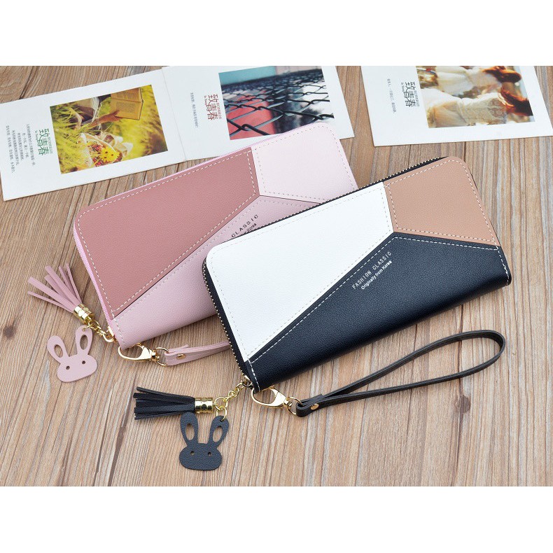 MDMS⭐現貨/女士長夾/韓版長夾/時尚流蘇長夾/荔枝紋/多卡位/錢包/大容量/防刮長夾/皮包/皮夾/迷你包B305-細節圖6