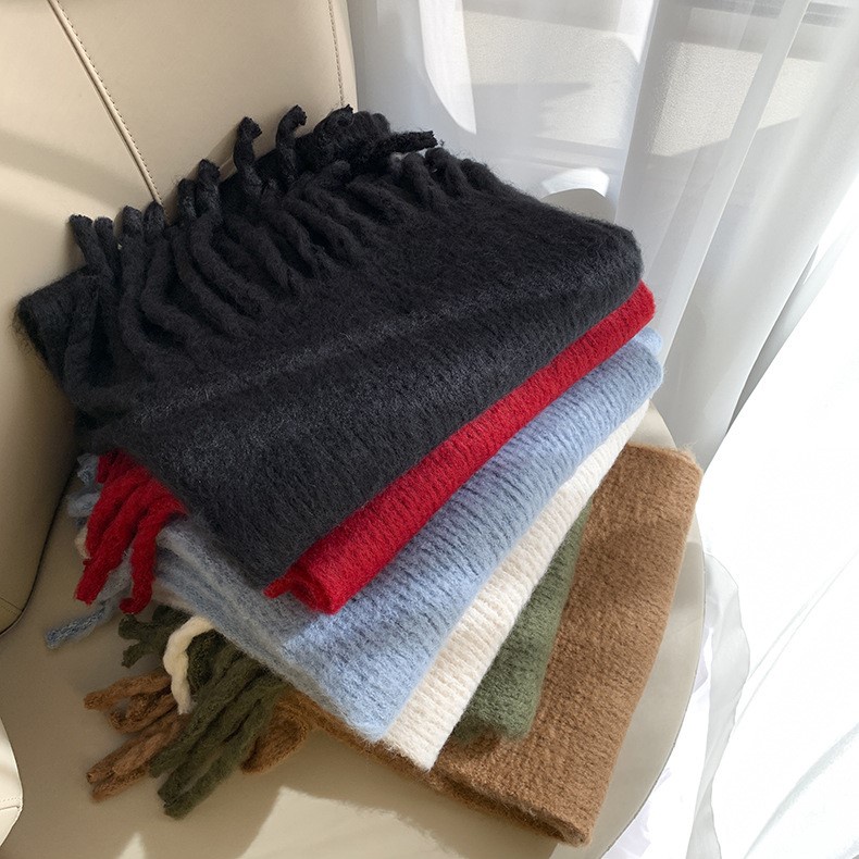 MDMS⭐秋冬款/韓版/圍巾/厚加格子/粗辮子/流蘇/披肩/兩用款/時尚/小清新/學生/簡約日常/百搭款/圍脖E355-細節圖3