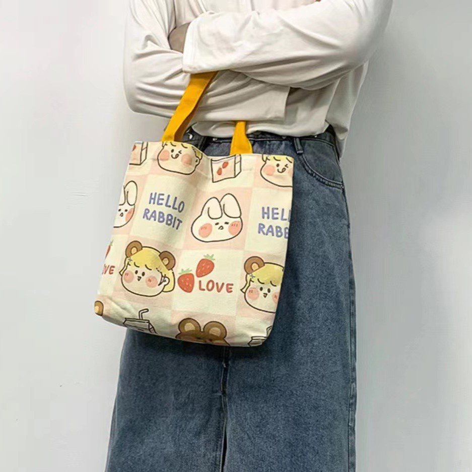 MDMS⭐日系/可愛mini/帆布包/手提包/帆布袋/學生包/手拎包/上班包/手提包/小布包/飯盒袋/小號/中包B814-細節圖4