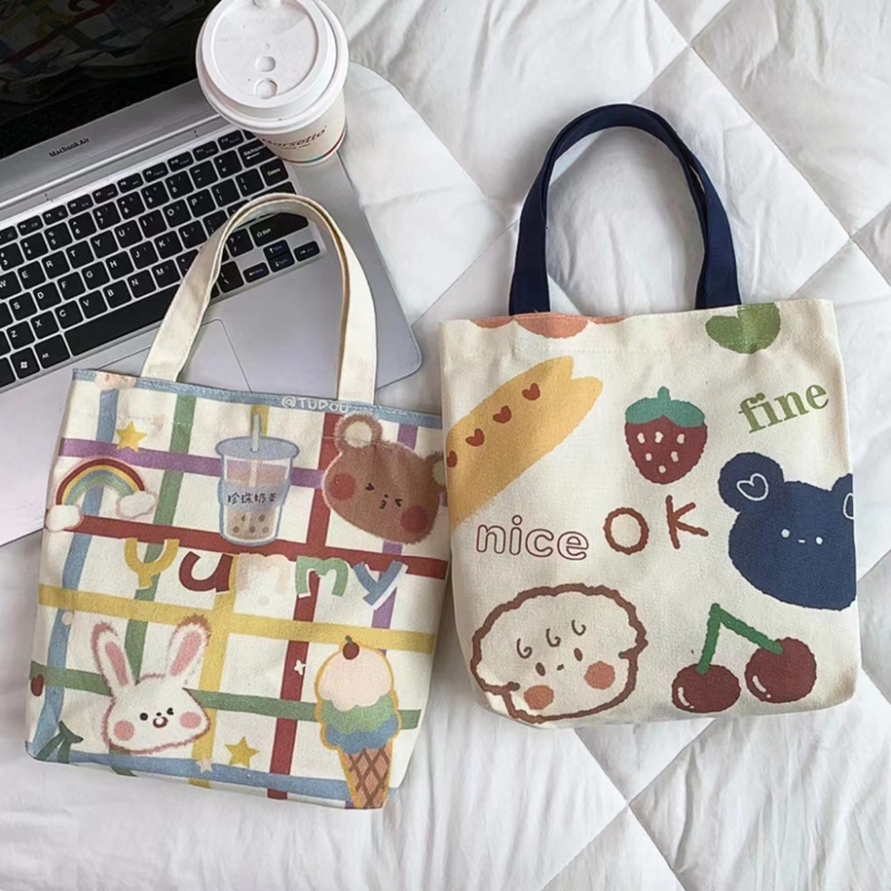 MDMS⭐日系/可愛mini/帆布包/手提包/帆布袋/學生包/手拎包/上班包/手提包/小布包/飯盒袋/小號/中包B814-細節圖7