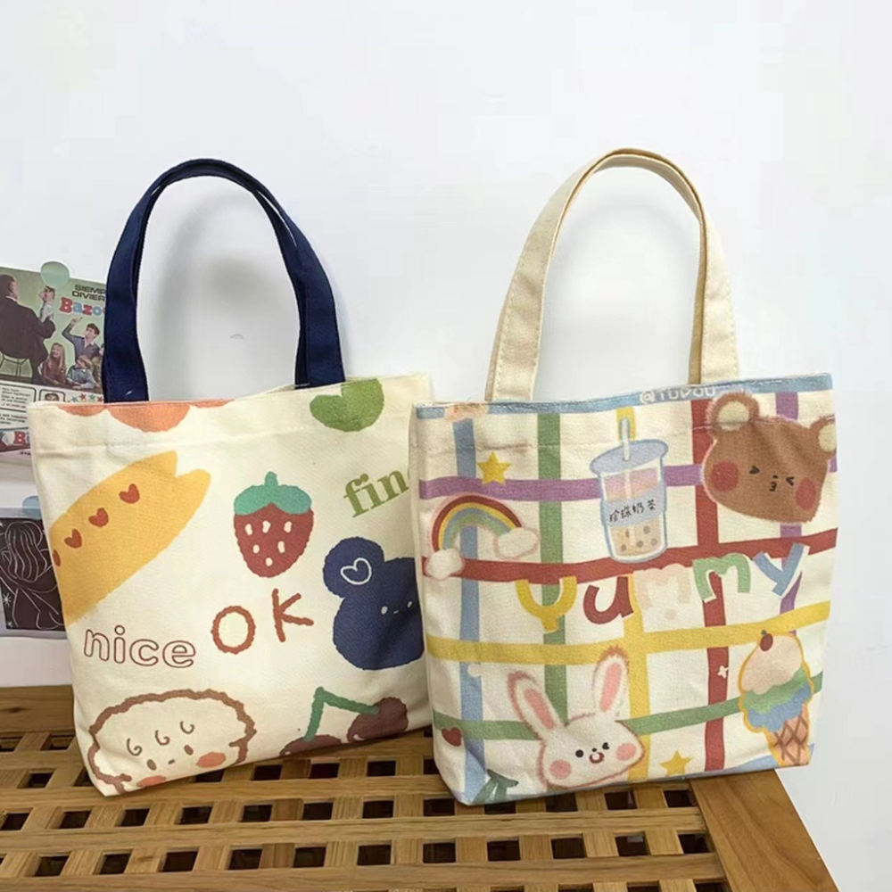 MDMS⭐日系/可愛mini/帆布包/手提包/帆布袋/學生包/手拎包/上班包/手提包/小布包/飯盒袋/小號/中包B814-細節圖8