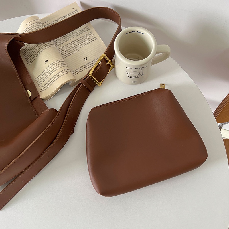 MDMS⭐托特包/簡約/百搭/ins/大容量/大包/慵懶風/水桶包/復古/單肩包/斜挎包/通勤包/中包/子母包B791-細節圖9