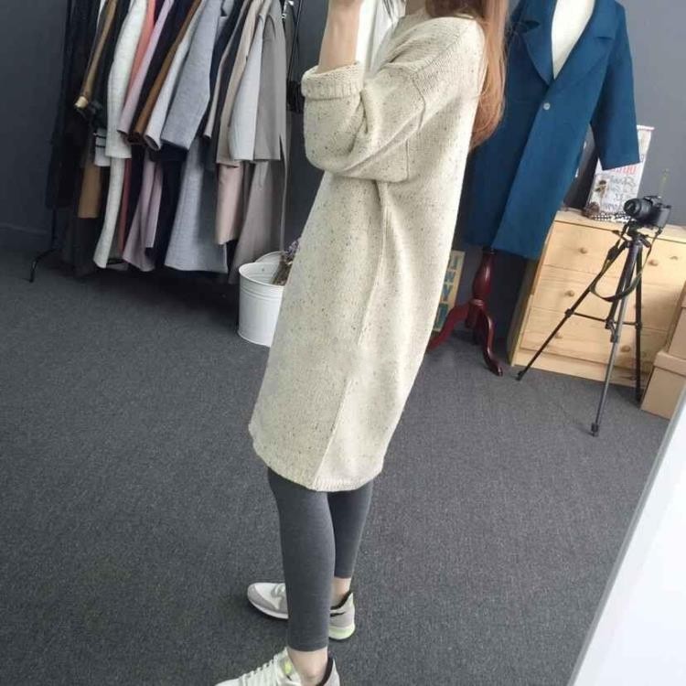 MDMS⭐️整套/BF/一件式/純色/針織長袖/寬版毛衣/長版上衣/中長款/寬鬆/針織衫/毛衣/上衣/背心/AA04-細節圖6