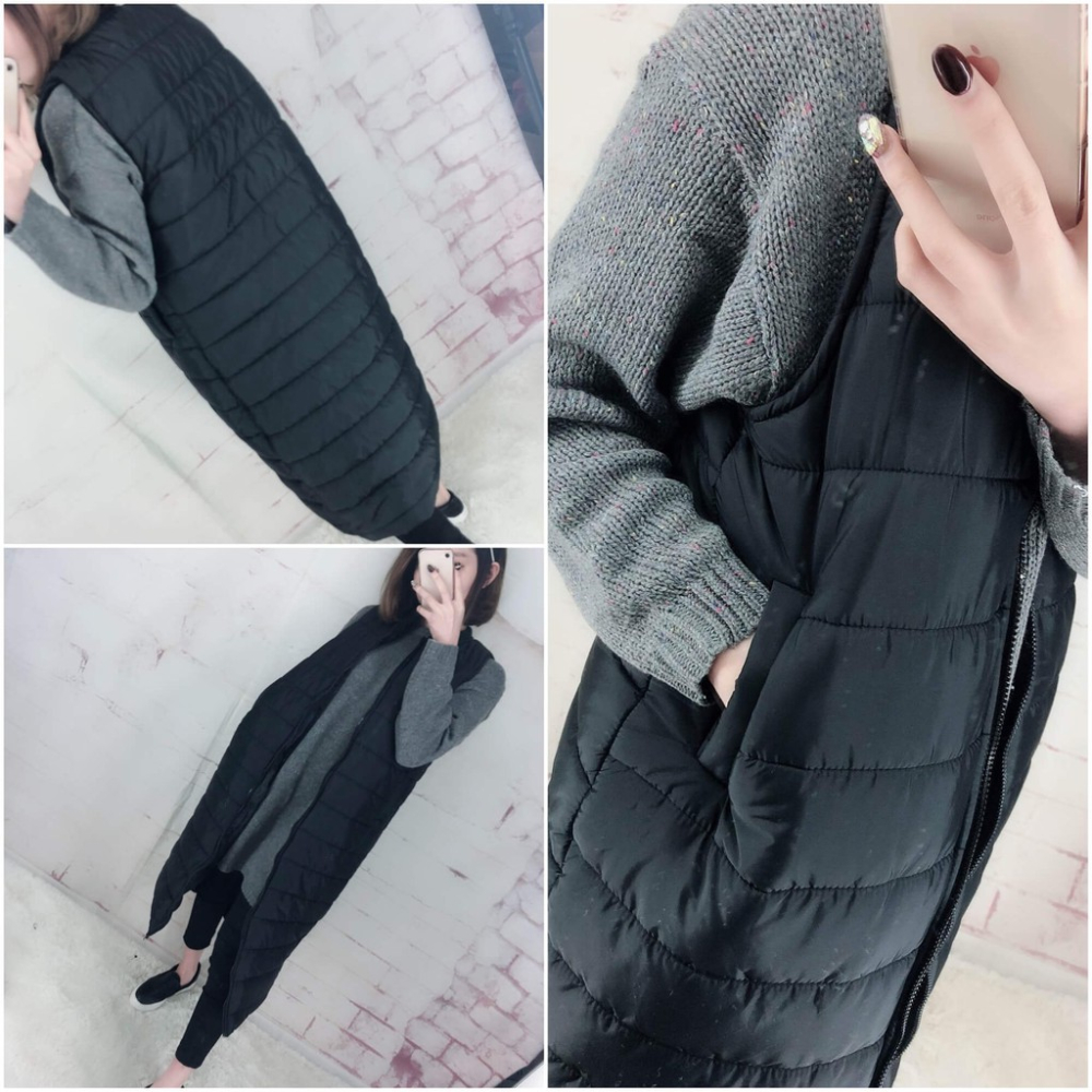 MDMS⭐️整套/BF/一件式/純色/針織長袖/寬版毛衣/長版上衣/中長款/寬鬆/針織衫/毛衣/上衣/背心/AA04-細節圖9