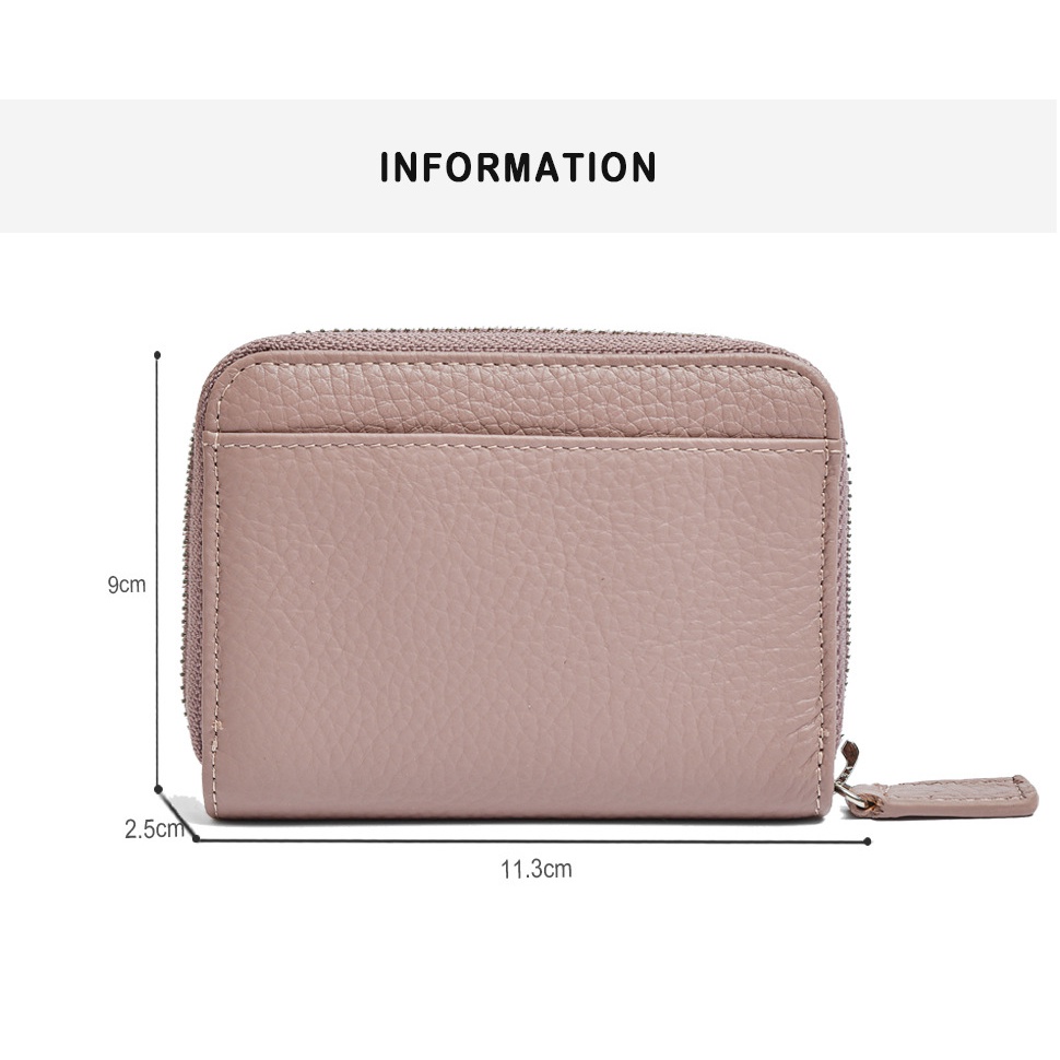 MDMS⭐多功能/真皮/短夾/日韓/女士/錢包/短款/RIFD防盜/風琴/卡包/牛皮/手拿包/拉鍊包/零錢包B830-細節圖6