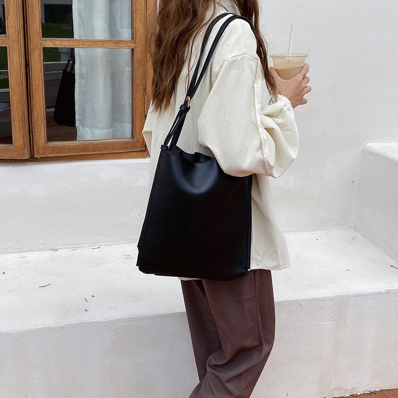 MDMS⭐子母包/側背包/肩背包/斜背包/ins/側背包/斜背包/水桶包/斜背包/托特包/包包女/帆布包/中包/B458-細節圖7