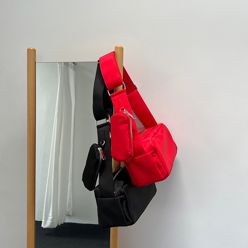 MDMS⭐甜酷風/附小包/休閒/吐司包/立體/斜挎包/小方包/尼龍布/小眾百搭/單肩包/斜背包/腋下包B751-細節圖2