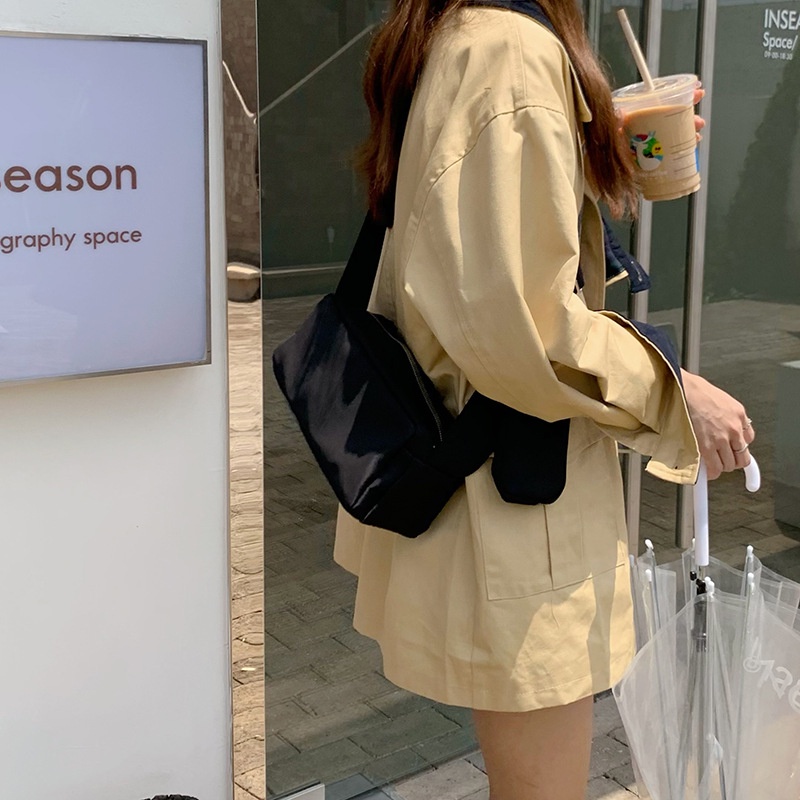 MDMS⭐甜酷風/附小包/休閒/吐司包/立體/斜挎包/小方包/尼龍布/小眾百搭/單肩包/斜背包/腋下包B751-細節圖5