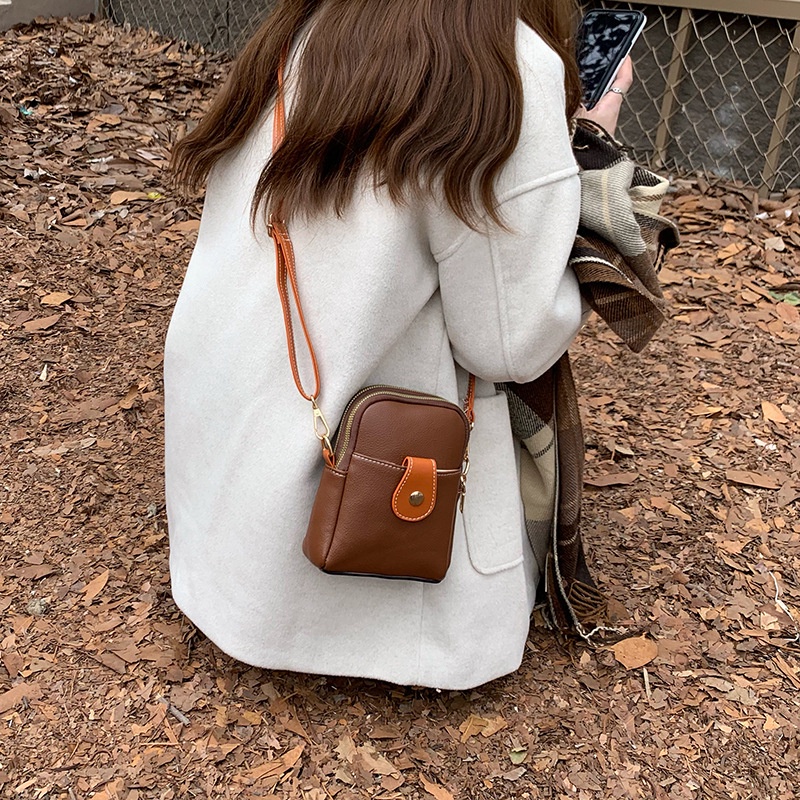 MDMS⭐手機包/斜挎包/百搭ins/復古/迷你包/小包/小巧/時尚/小清新/百搭/輕便/軟皮包/小挎包/B792-細節圖7