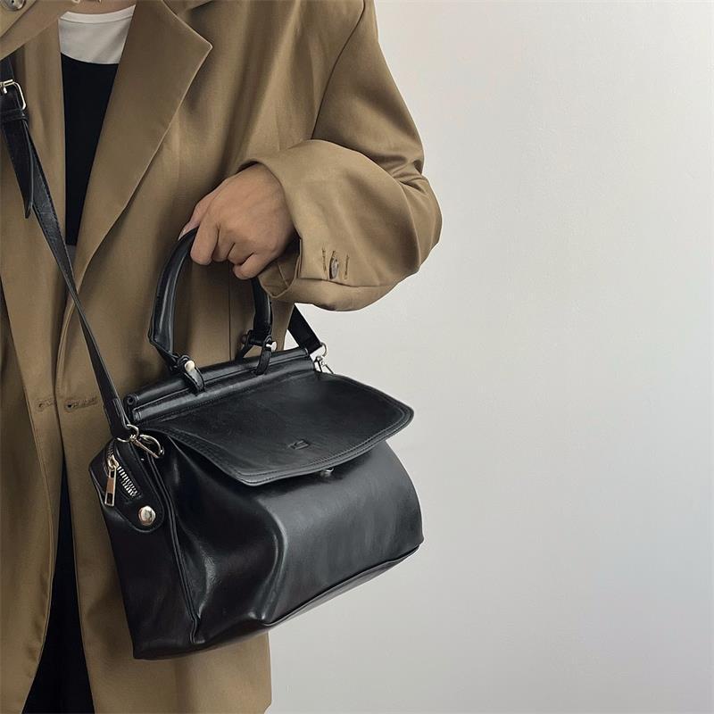 MDMS⭐文藝包/復古/郵差包/中包/女包/多隔層/公事包/高質感/油蠟皮//斜背包/側背包/單肩包/斜挎包B818-細節圖5