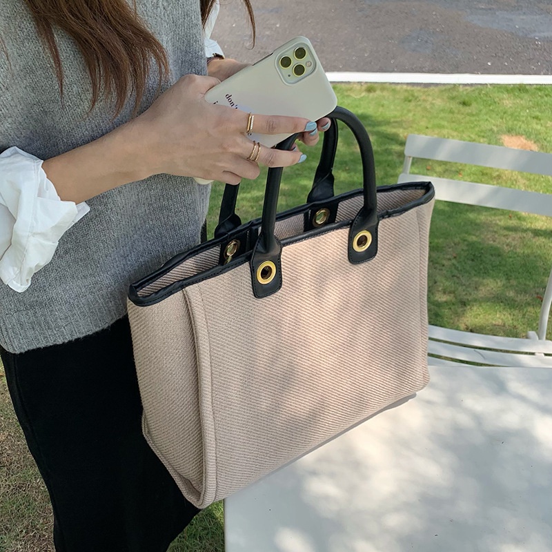 MDMS⭐附雙肩帶/帆布包/大包/女包/小眾設計/手提包/腋下包/復古/學生包/通勤包/大容量/單肩包/托特包/B764-細節圖7