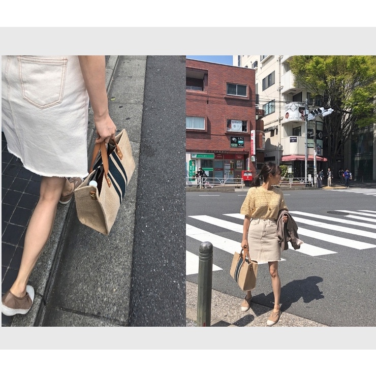 MDMS⭐帆布包/女包/大包/韓版/手提包/公事包/職業包/通勤包/時尚/條紋/大容量/簡約日常/單肩包/斜背包B802-細節圖8