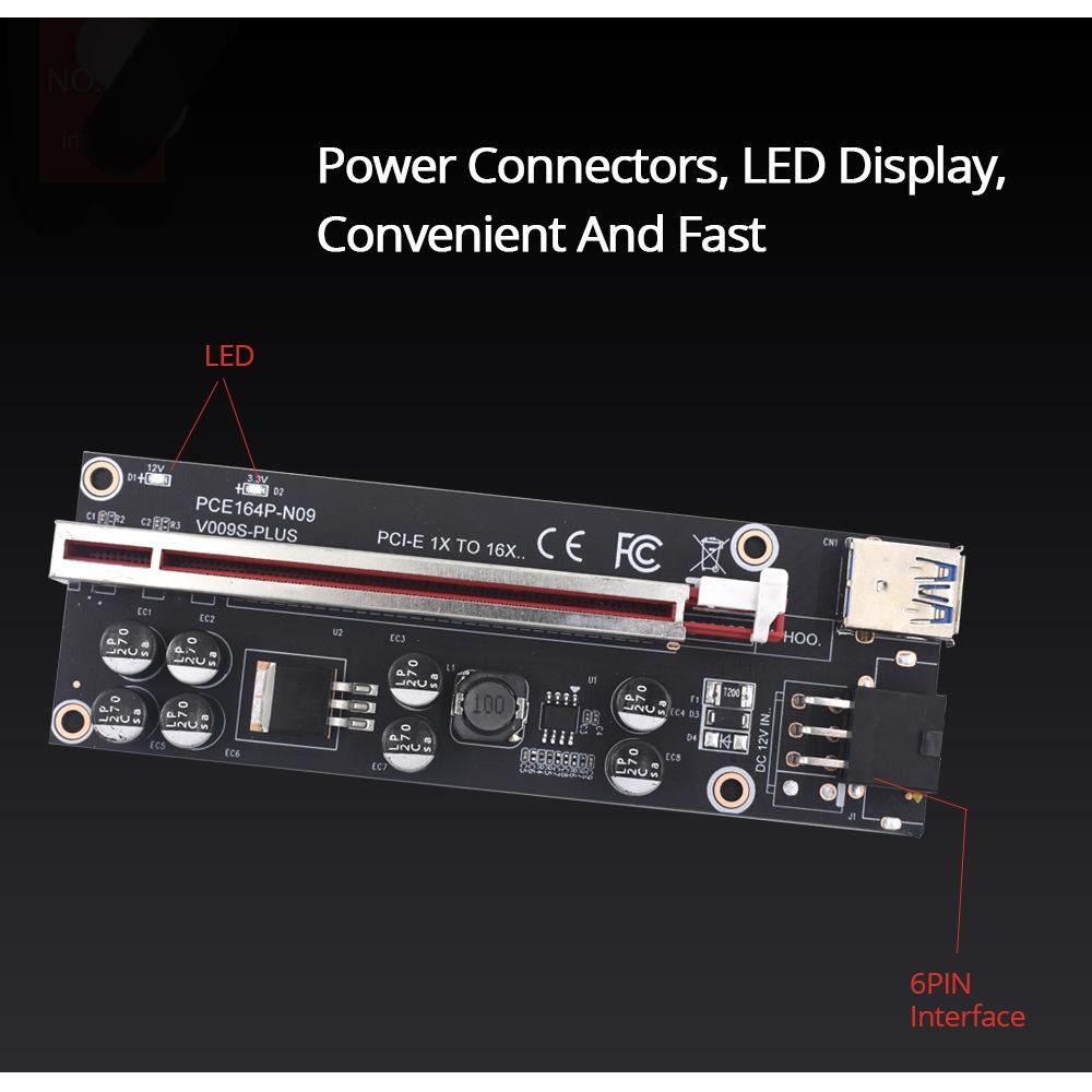 【杰妍選】十電容 全速穩定 PCIE1x轉16x轉接線轉接卡VER009 10S Plus顯卡延長線單-細節圖9