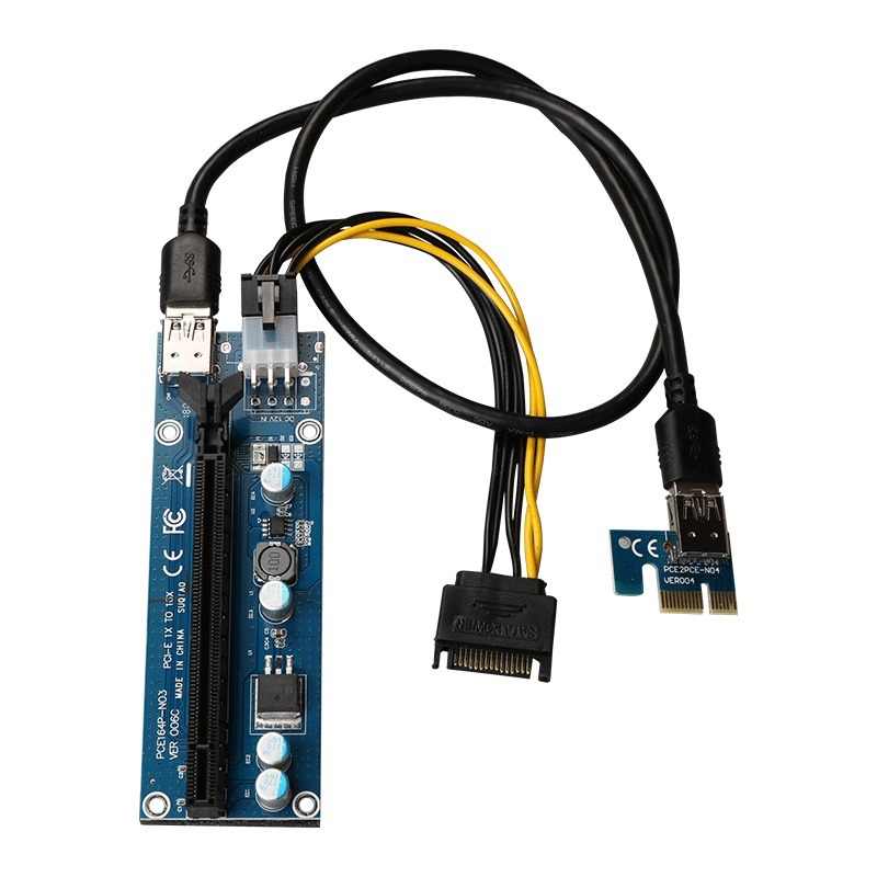 【杰妍選】速橋新款PCI-E1X轉16X延長線 USB3.0顯卡專用PCIE延長線轉接卡 VER 006C-細節圖2
