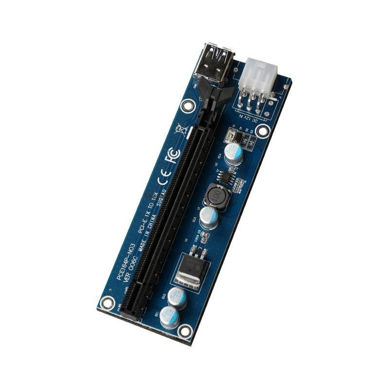 【杰妍選】速橋新款PCI-E1X轉16X延長線 USB3.0顯卡專用PCIE延長線轉接卡 VER 006C-細節圖3