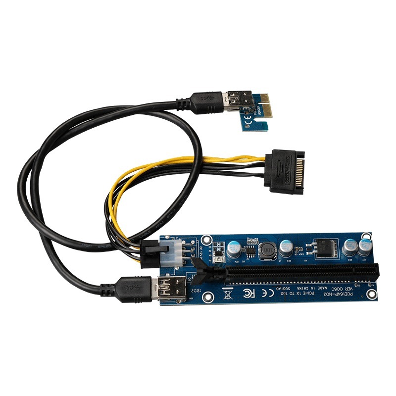 【杰妍選】速橋新款PCI-E1X轉16X延長線 USB3.0顯卡專用PCIE延長線轉接卡 VER 006C-細節圖4