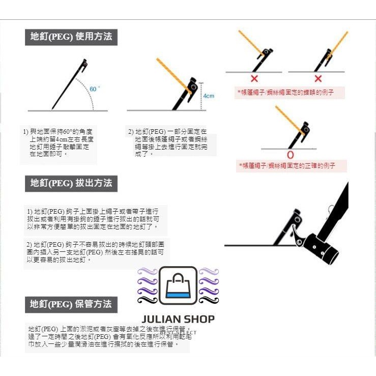 【杰妍選】營釘 30cm加粗大黑釘。直徑高達1cm! 戶外加粗加長野營地釘 天幕帳篷露營用沙灘營地釘30cm-細節圖5