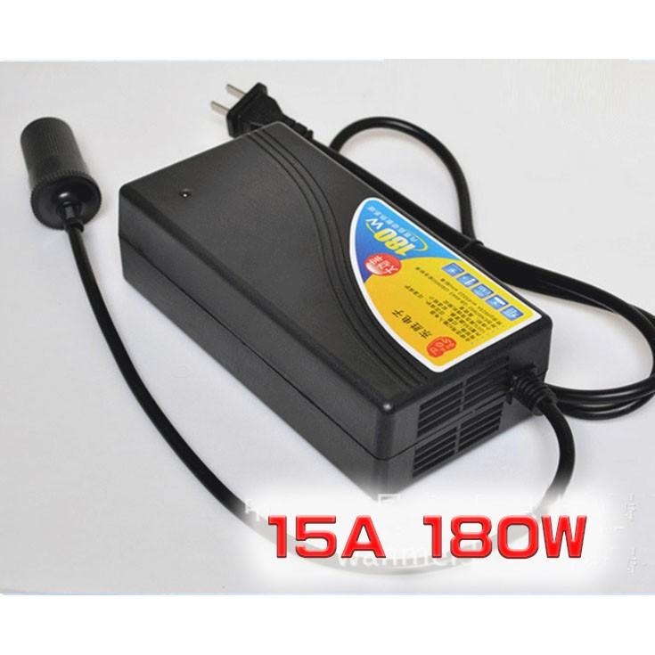 【杰妍選】110V轉12V15A180W / 20A250W汽車點煙器車載打充氣泵大功率吸塵器轉換器充電器-細節圖2