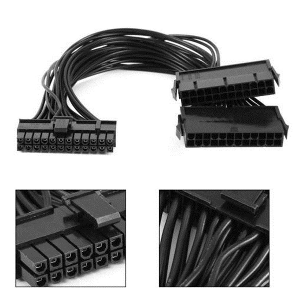 【杰妍選】含稅開發票 純銅ATX24p雙電源啟動線0.3M 24pin電腦機箱主板同步延長線18AWG-細節圖8