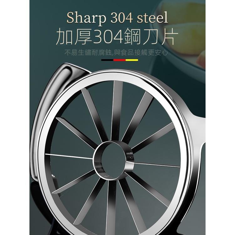 切水果神器家用切蘋果神器多功能水果 分割器蘋果切片分瓣器水果切片器 切割器 削水果器 304不繡鋼 切片器-細節圖2