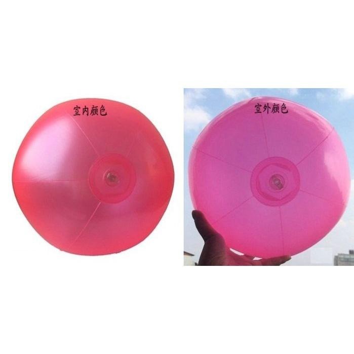 [佳達時尚] 珠光粉沙灘球 海灘球 (充氣後直徑約25cm)-細節圖2