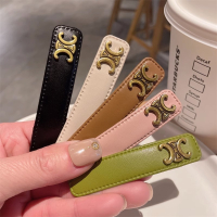 韓國東大門復古簡約氣質款凱旋門皮革髮夾 QS83-003