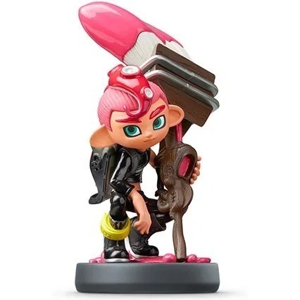 任天堂 Amiibo 粉色章魚男孩 正版未拆封全新品-細節圖2